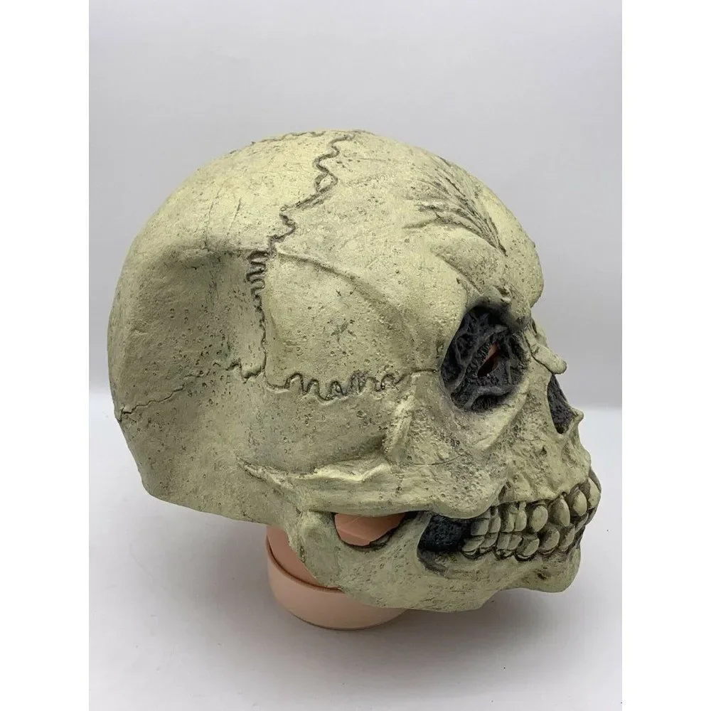Vintage 1998 Skull Skeleton Head Halloween Mask